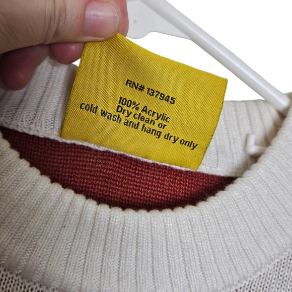 Tipsy Elves Christmas Sweater Naughty Reindeer Rust White Knit Holiday Festive S - Picture 4 of 11